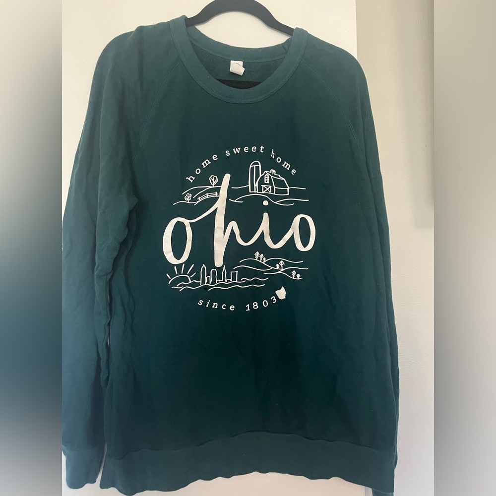 Oversized Forest Green Ohio Crewneck